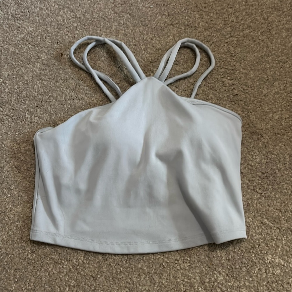 light blue cropped tank